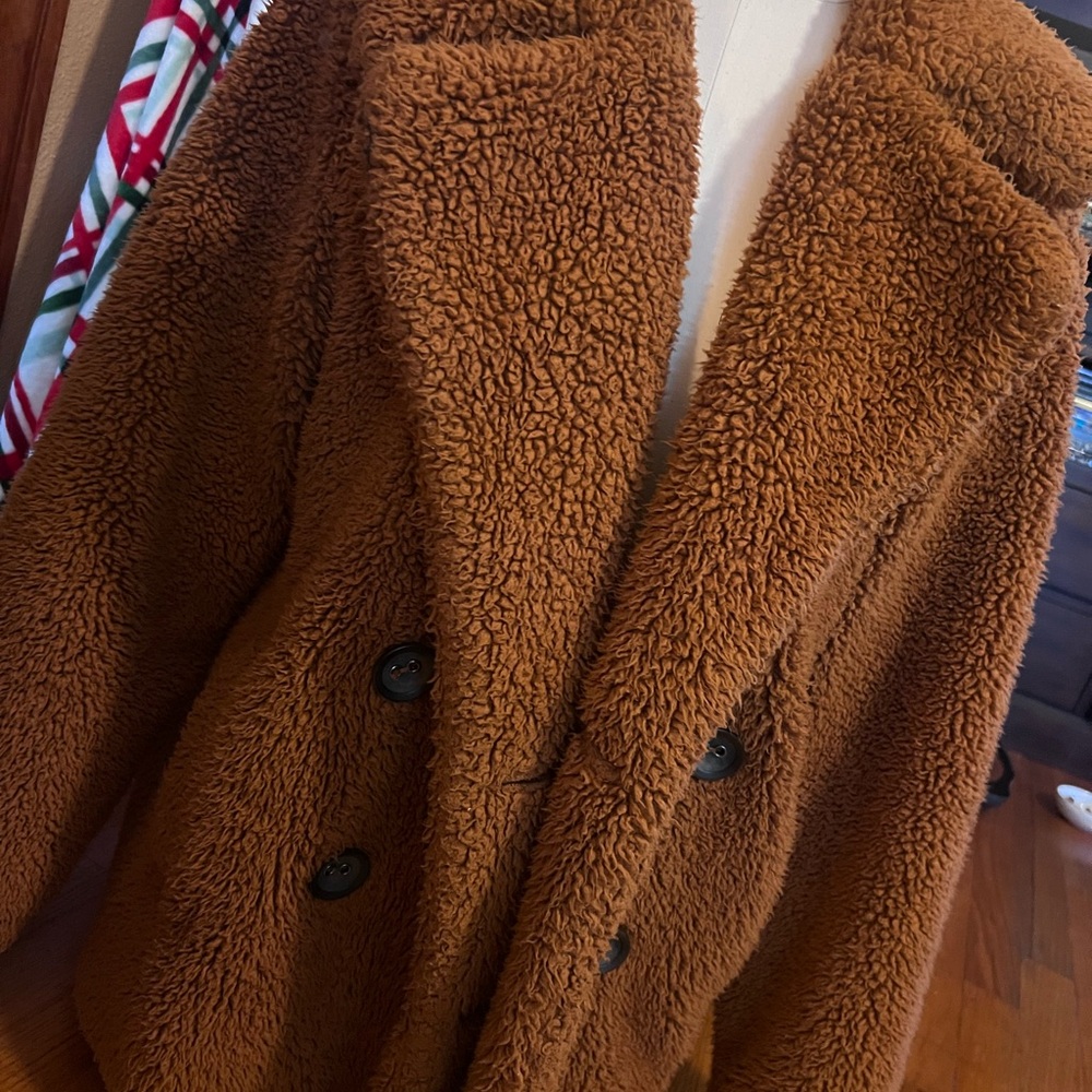 Free People Teddy Coat in Warm Brown